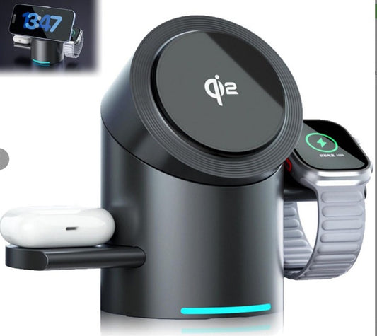3 in 1 Wireless Charging Station for  iPhone, Apple Watch, and AirPods